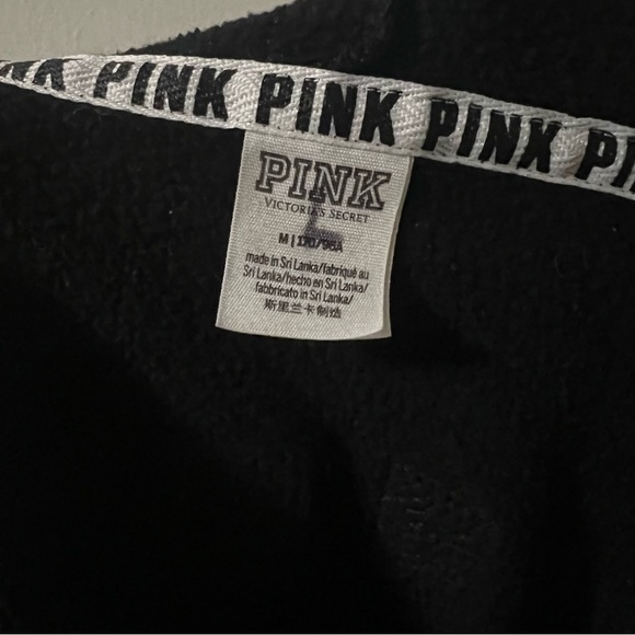 Pink Victorias Secret Zip Up Hooded Sweater with Silver Embellishments - Picture 4 of 5